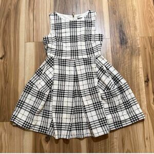 Taylor Black and White Checkered Dress